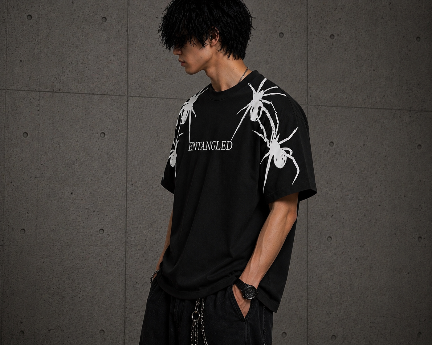 Black Oversize Graphic Tee