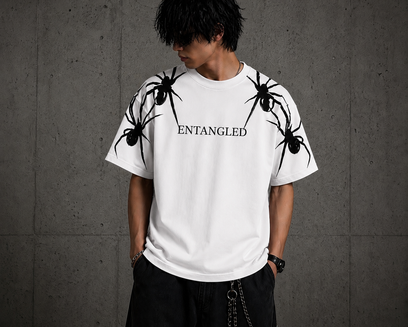 White-Oversize Graphic Tee