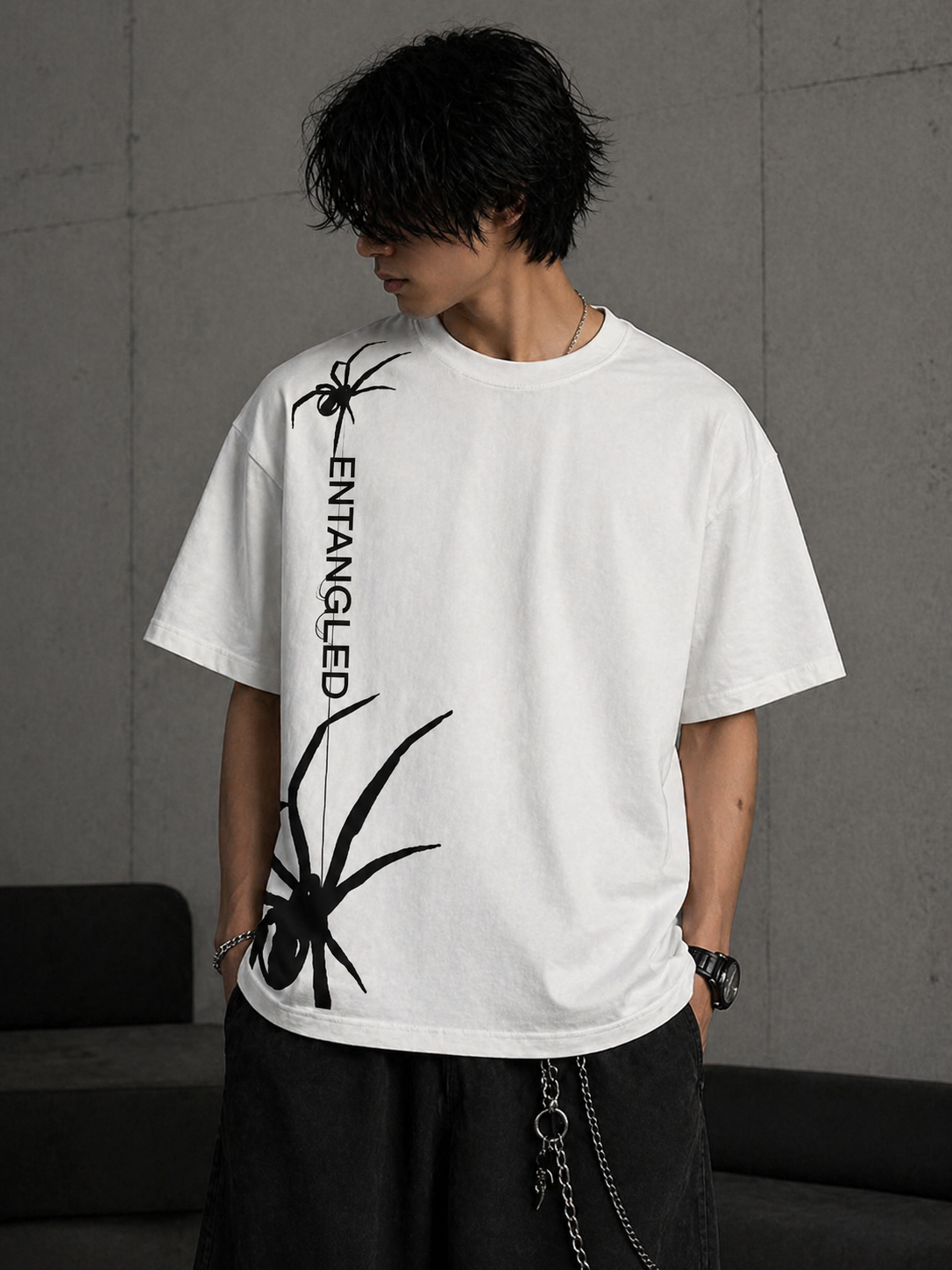 White Oversize Graphic Tee