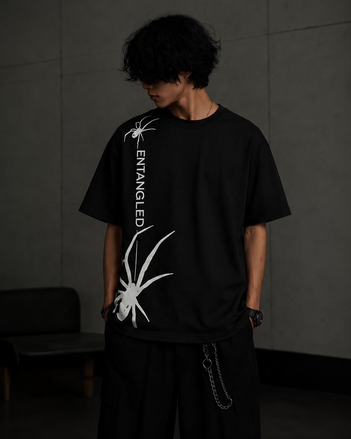 Black Oversize Graphic Tee
