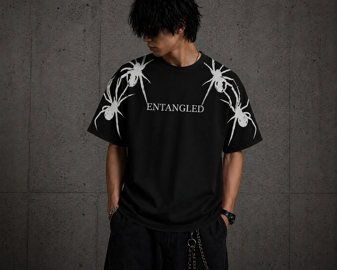 Black Oversize Graphic Tee