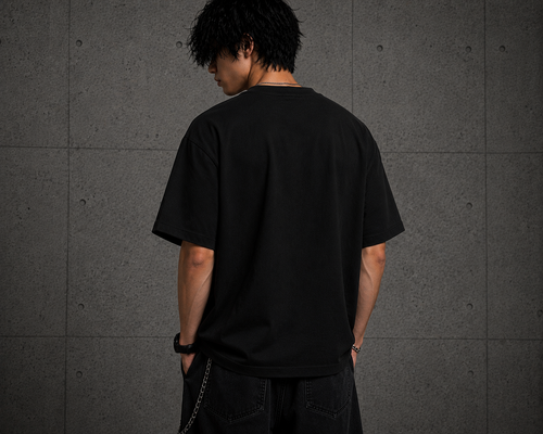 Black Oversize Graphic Tee